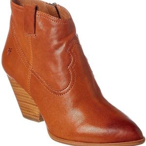 Frye Women’s Reina Cognac Leather Ankle Booties